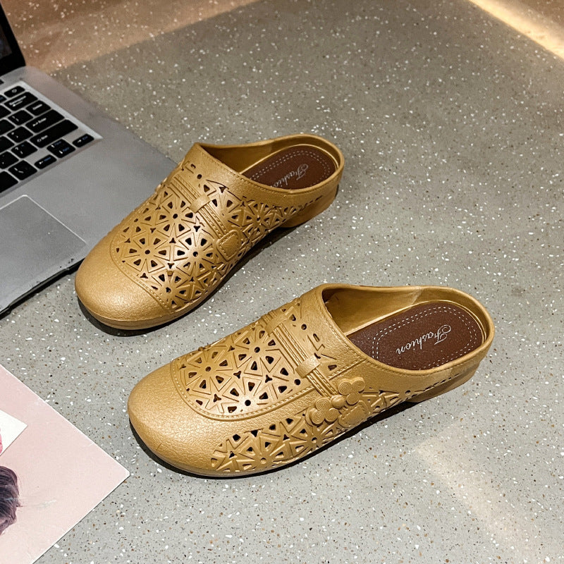 Flat Toe Box New Niche Fairy Style Half Slippers