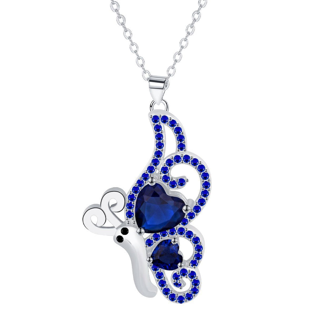 Blue Butterfly Necklace Female Fashion Personality Jewelry High Sense