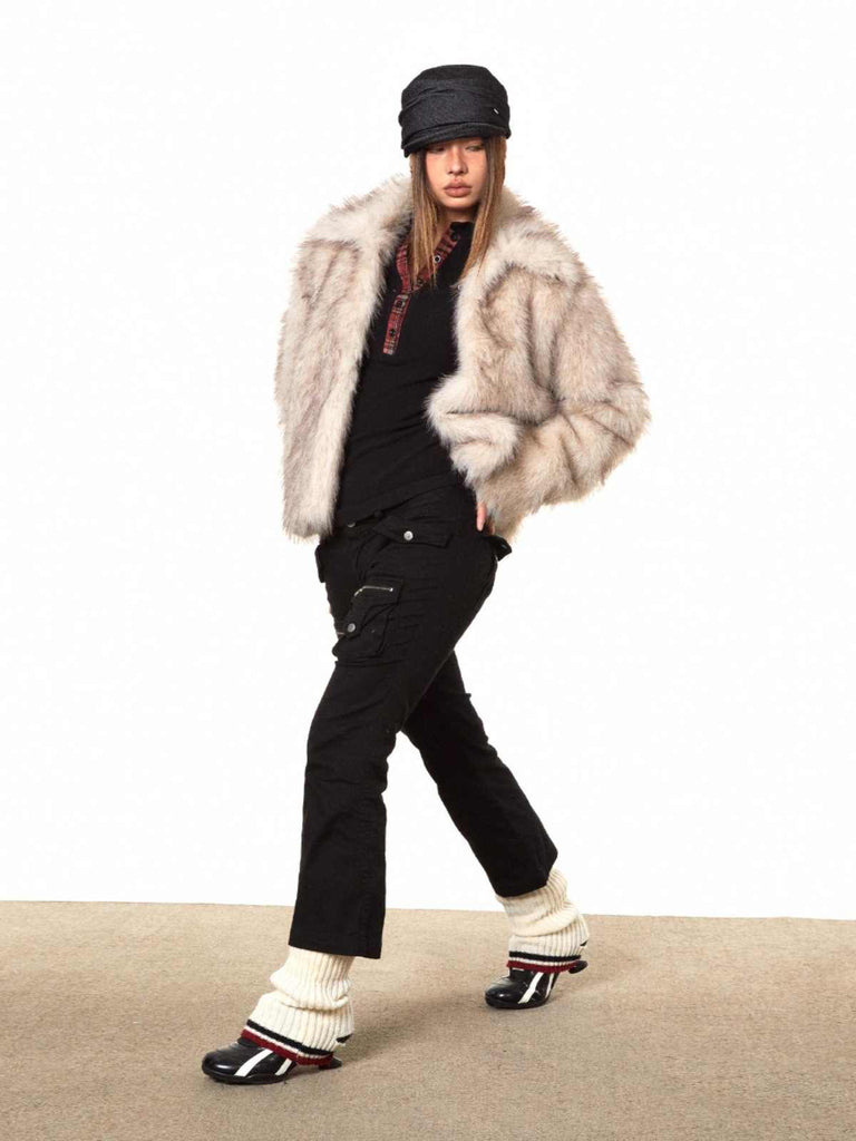 Fur Integrated Fur Cotton-padded Clothes Environmental Protection Wool Coat