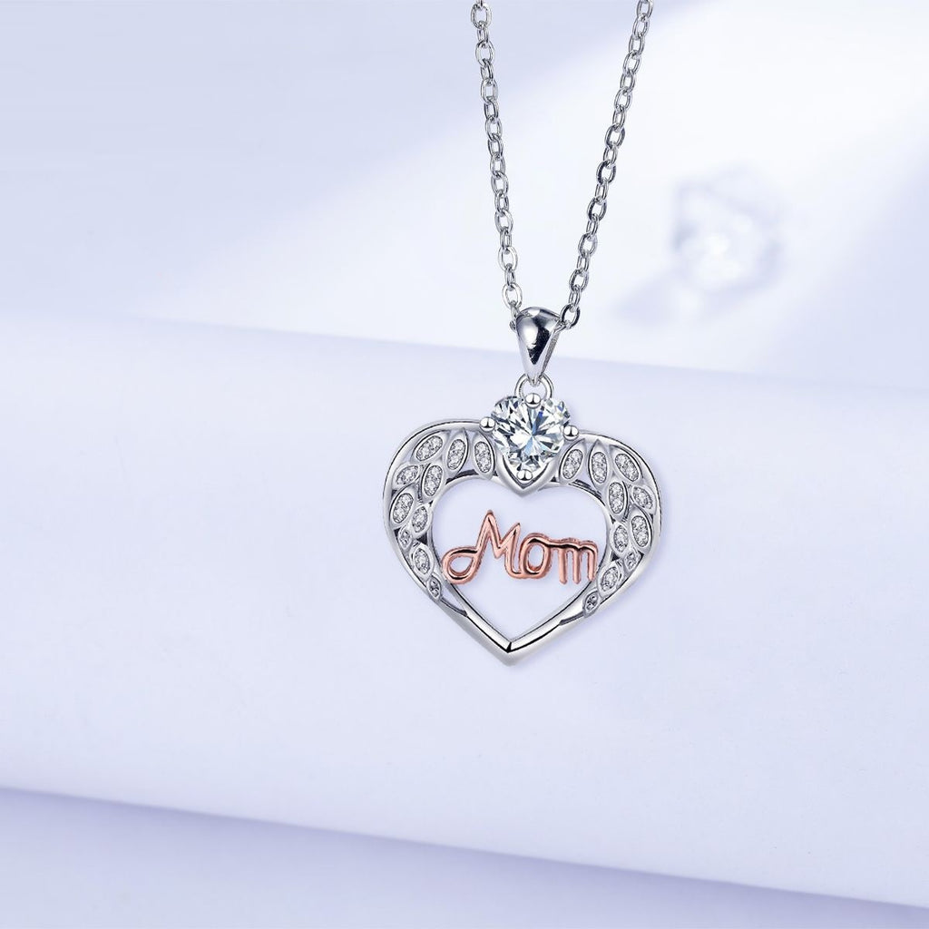 Elegant Fashion Thick Heart-shaped Mom Necklace For Women
