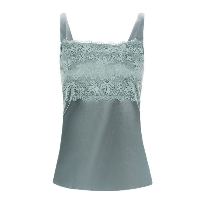 Lace Silk Satin Camisole For Women