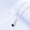 Fashion Simple Beautiful Black Swan Necklace Female With Hearts Zircon