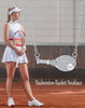 European And American Badminton Racket Necklace Women's Advanced Simple Jewelry