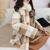 Hot Sale Ladies Fashion Wool Blend Faux Fur Coat