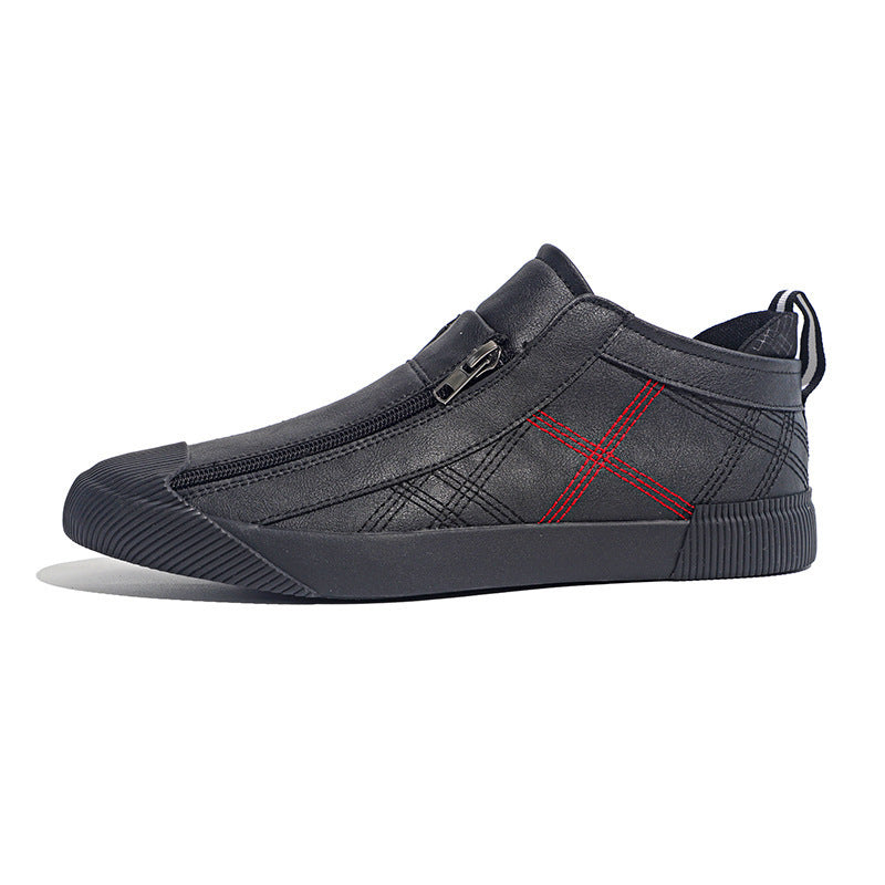 Leather Shoes Breathable Casual Fashion Low-top Sneakers