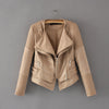 Spliced Faux Leather Suede Jacket Women Black Moto Coat Punk Camel Suede jaquetas couro Casaco chaquetas PU Slim Jacket