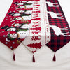 Christmas Elk Snowman Table Runner Merry Christmas Decorations
