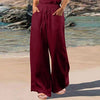 Loose Cotton And Linen Wide Leg Pants