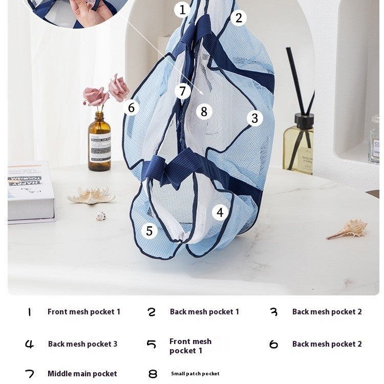 Mesh Cosmetic Large Capacity Bath Wash Beach Bag