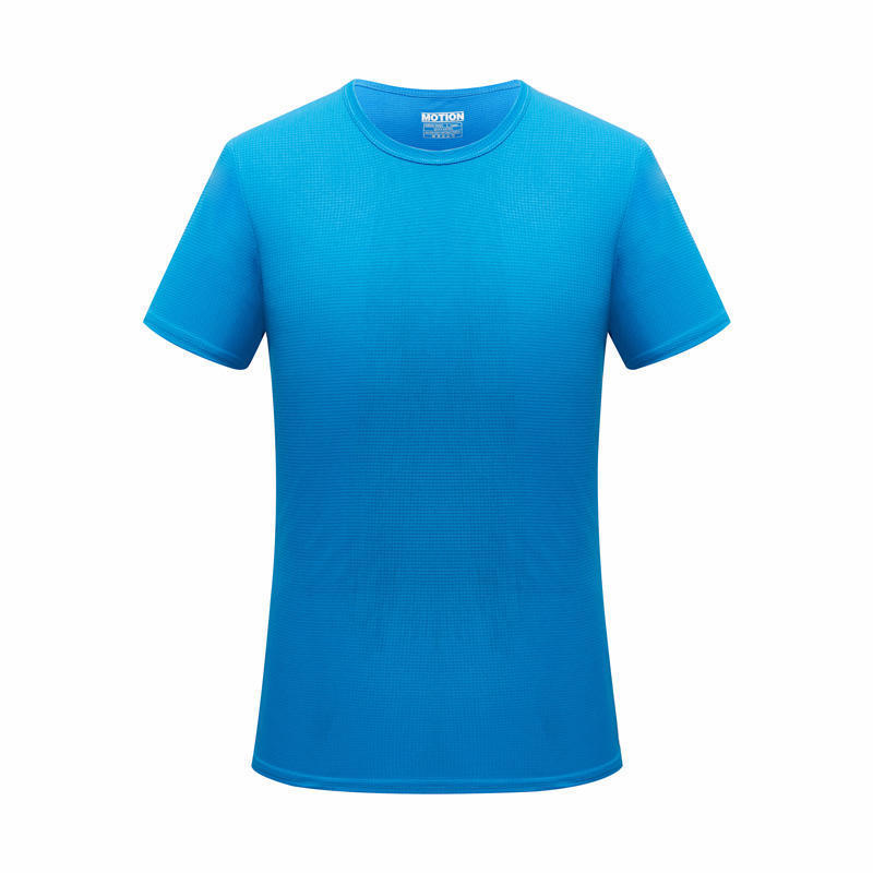 Ice Silk Small Checkered Sports Quick-drying Short-sleeved T-shirt