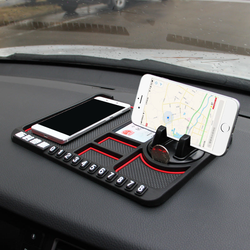 Car mobile phone bracket car anti-skid pad car car navigation device anti-mite pad instrument panel multi-function storage pad