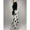 European And American New Cross Border Women''S Clothing Source Mesh Stitching High Waist Dot Printing Long Dress