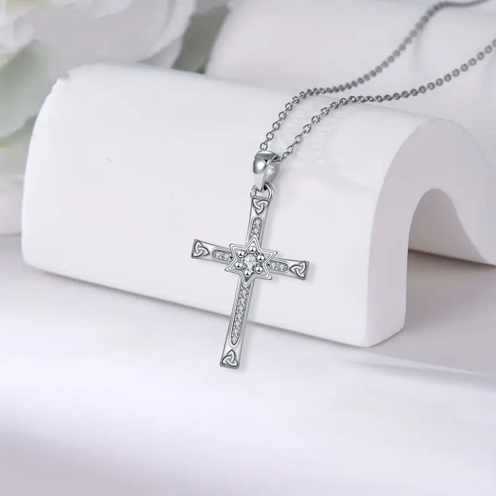 A Guiding Light Female Pendant Cross Necklace