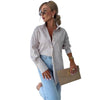 Fashion Casual Button Striped Printed Long Sleeves Shirt