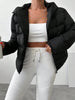 Women's Casual Solid Color Zipper Hoodie Jacket