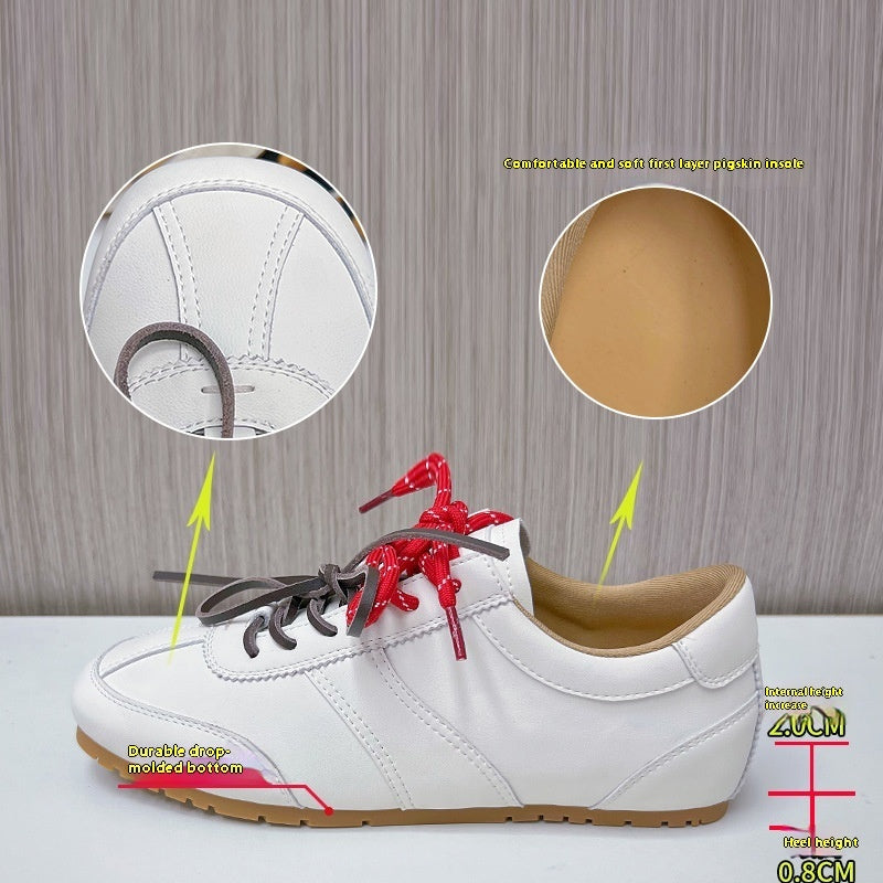 Women's Casual All-match Horse Fur White Shoes