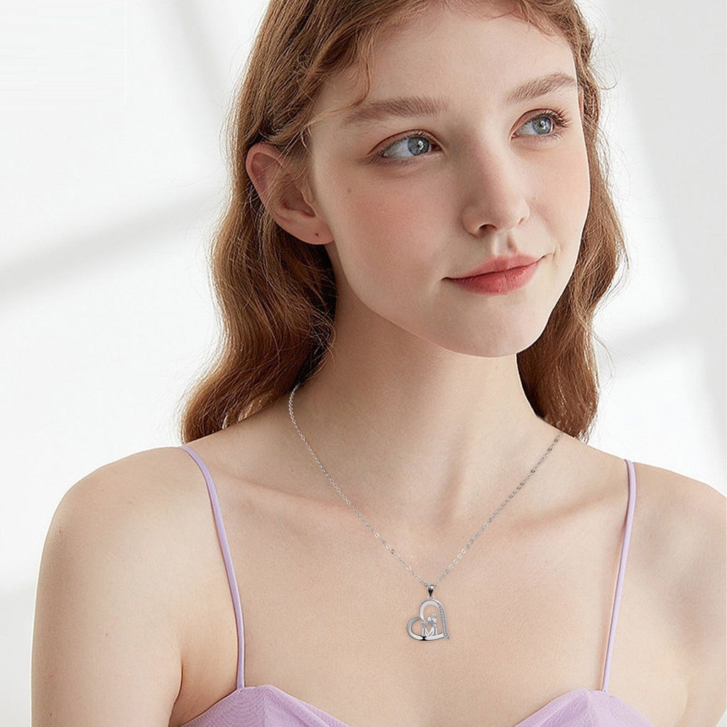 Mother And Daughter Ornament Necklace Female With Hearts Clavicle Chain