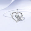 Bright Heart-shaped Butterfly Necklace For Women