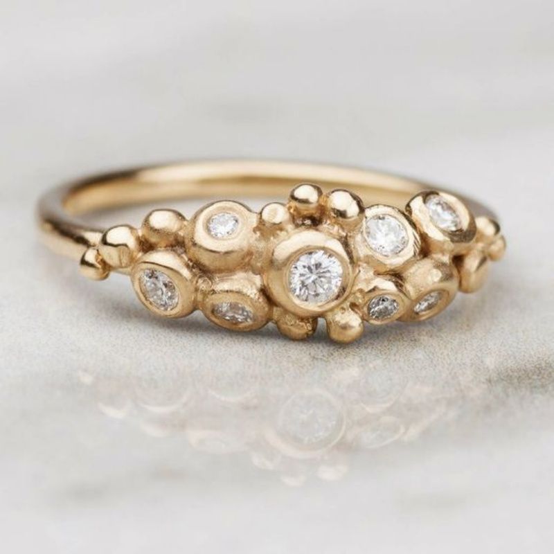 Luxury High-grade Zircon Personality Trend Female Ring
