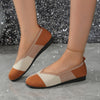 Plus Size Flyknit Color Matching Round Head Leisure Shoes