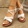 Women's Summer Elastic Band Slip-on Comfortable Lightweight Roman Flat Sandals