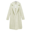 Lapel Cardigan Lamb Velvet Mid-Length Fleece Windbreaker Women