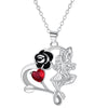 European And American Fashion Rose Flower Fairy Section Necklace Female Romantic
