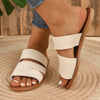 Casual Summer One-line Flat Plus Size Women's Slippers