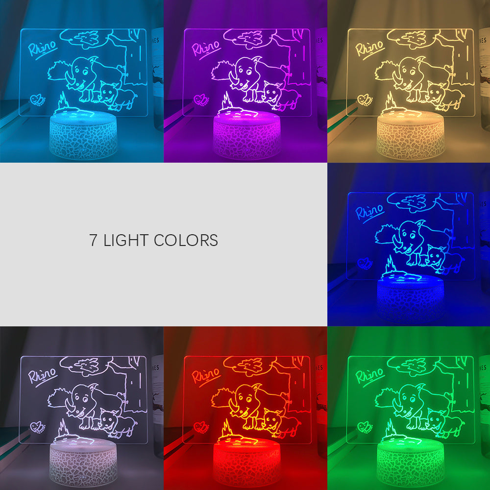 Rewritable Night Light With Display Panel