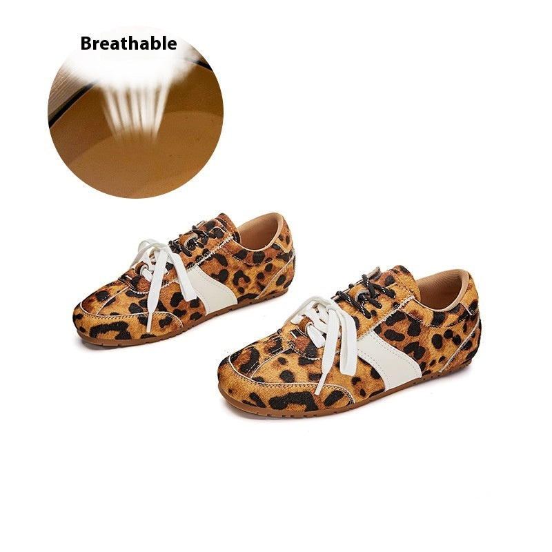 Women's Casual All-match Horse Fur White Shoes