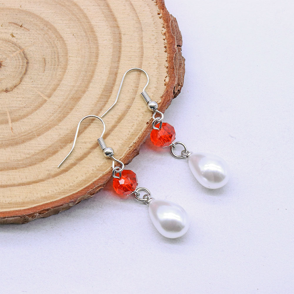 Chinese Style Light Luxury Safe Water Drop Pearl Tassel Earrings