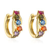 18K Gold Zircon Vintage Circle Earrings Female Special Interest Light Luxury