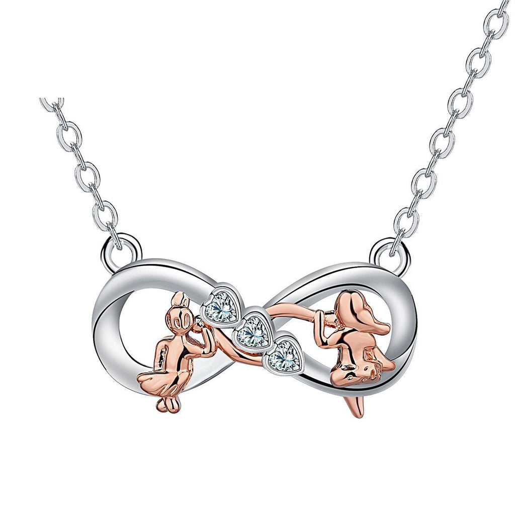 Infinite Symbol Sister Ladybro Necklace For Women