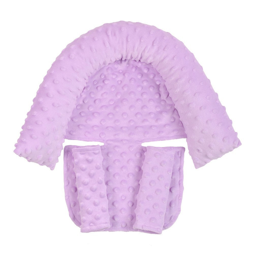 Baby Car Safety Soft Sleeping Head Support Pillow with Matching Seat Belt Strap Covers Baby Carseat Neck Protection Headrest