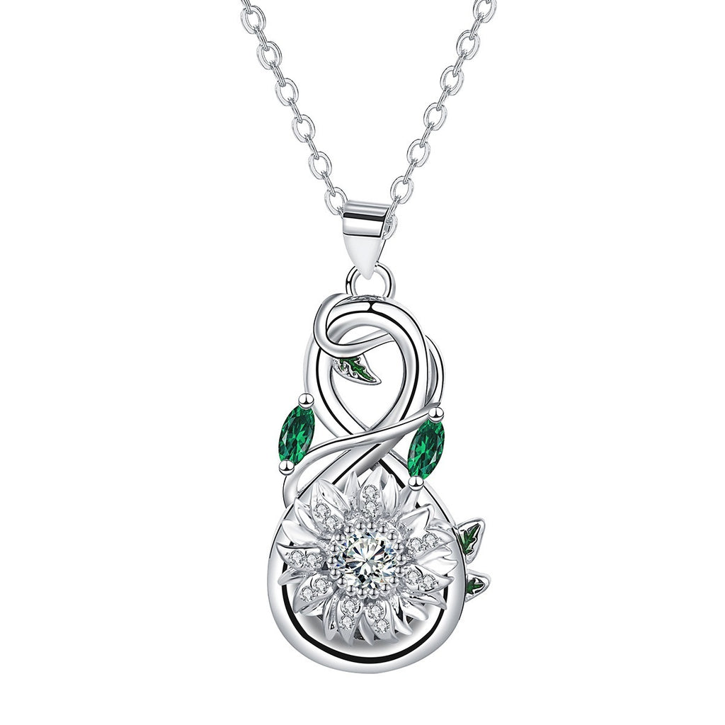 Infinite Symbol Necklace Sunflower Clavicle Chain Jewelry