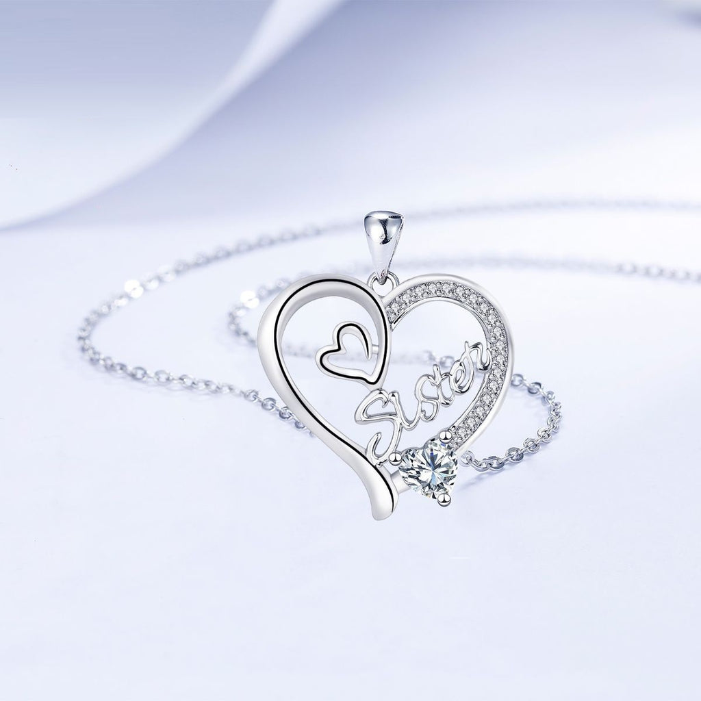 Heart-shaped Sister Necklace Women's Jewelry High-grade Temperament Ornament