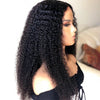 Density Long Kinky Curly Wig Lace Front Human Hair Fluffy