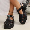 Sandals Summer New Style Back Empty Buckle Front Toe Cap Hollowed Women's Shoes