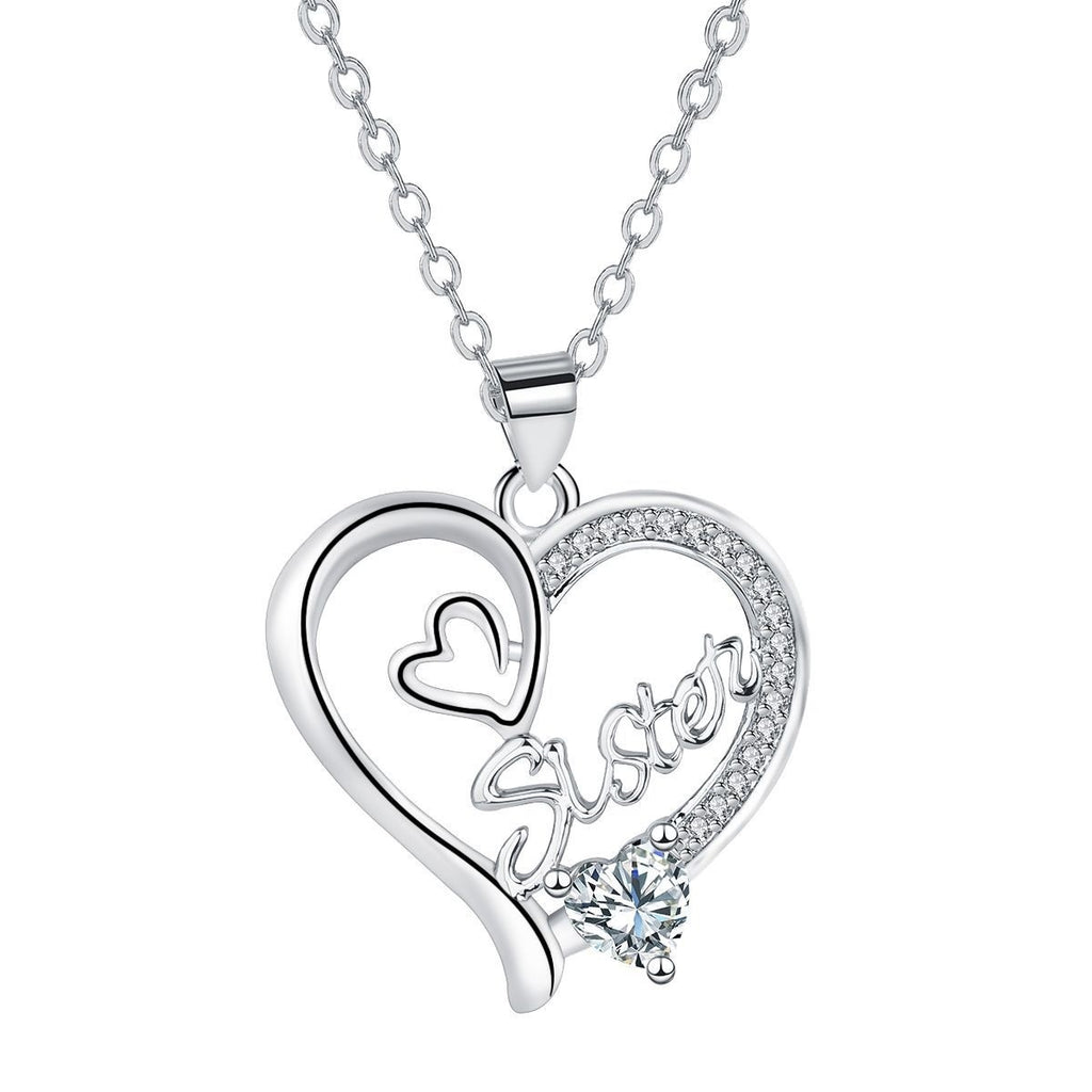 Heart-shaped Sister Necklace Women's Jewelry High-grade Temperament Ornament