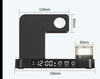 4 In 1 Multifunction Wireless Charger Station With Alarm Clock Display Foldable Wireless Charger Stand With RGB Night Light
