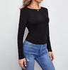 Lace-Up T-Shirt Women Hollow Open Back Long-Sleeved Yoga Wear Running Breathable Fitness Clothing Bottoming Blouse Long-Sleeve