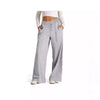 Women's Lace-up Solid Color Waist Tight Fashion Wide-leg Casual Pants