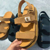 Plus Size Platform Sandals  Suede Velcro Outdoor Roman Sandals Women's Shoes