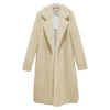 Lapel Cardigan Lamb Velvet Mid-Length Fleece Windbreaker Women