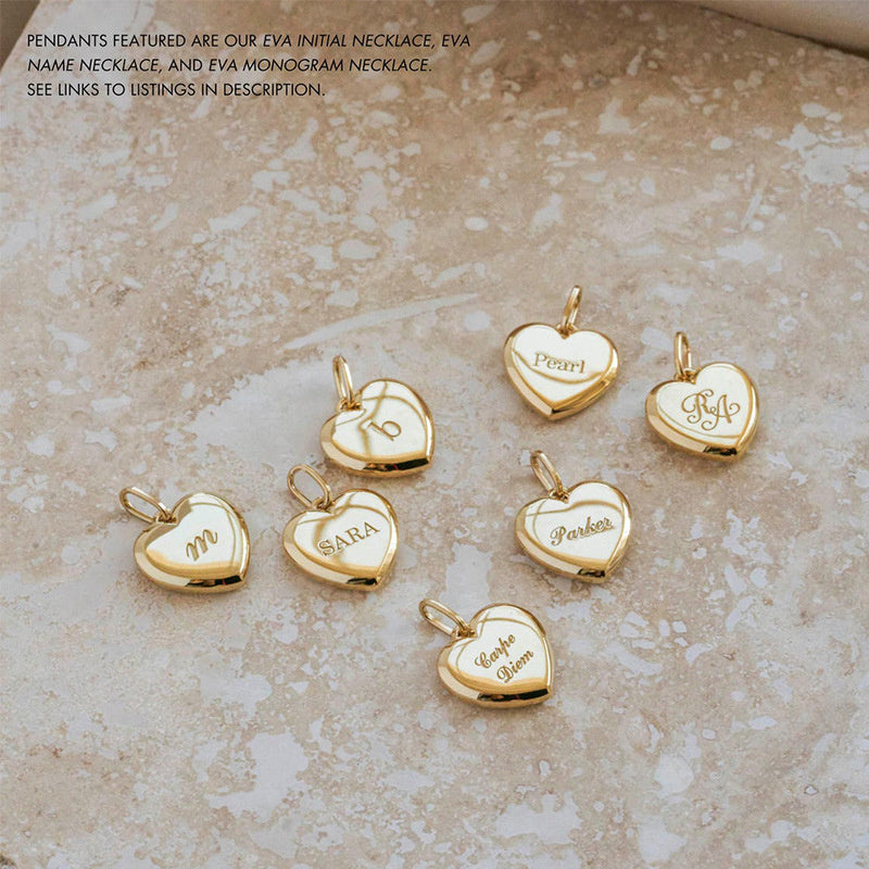 A Fashionable Heart-shaped Necklace With Letters For Ladies