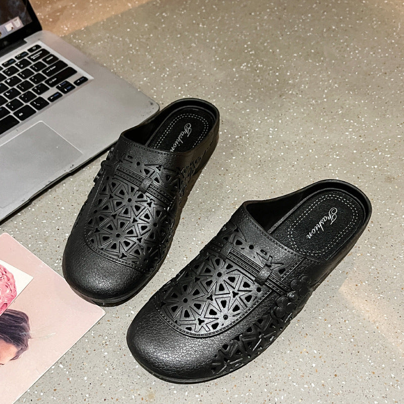 Flat Toe Box New Niche Fairy Style Half Slippers