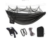 Outdoor Parachute Cloth Hammock Couble with Mosquito Net Light Portable Army Green Insect-proof Camping Aerial Tent