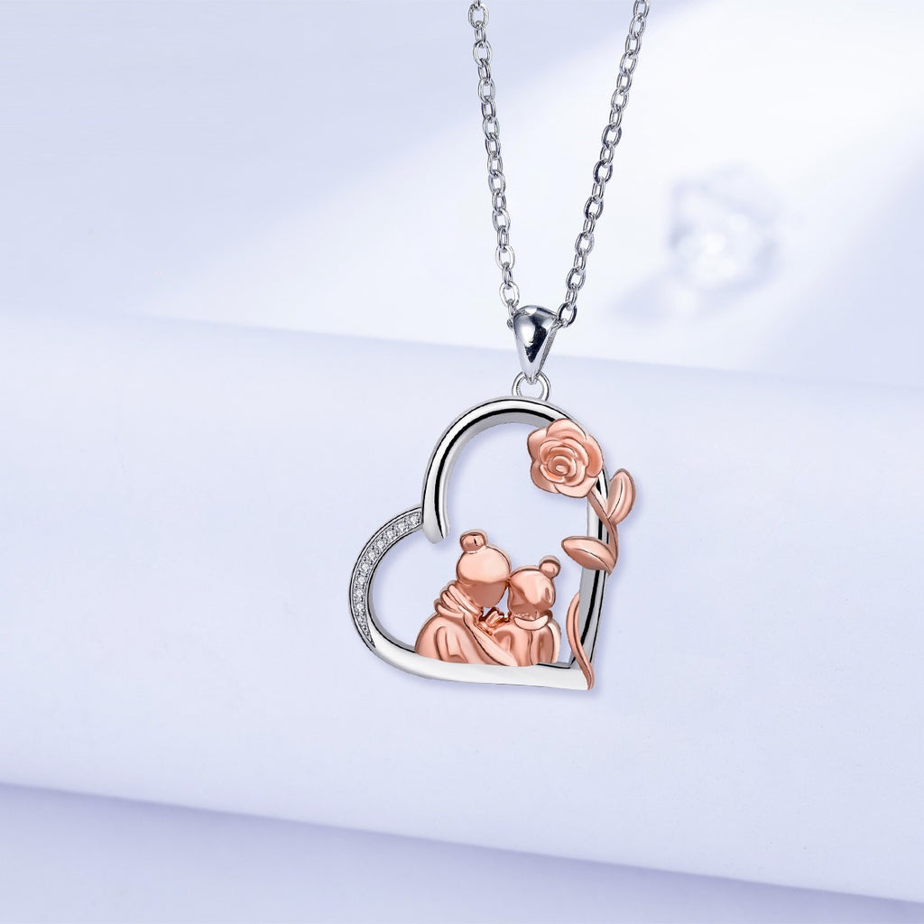 Rose Love Mother And Daughter Necklace Female Clavicle Chain Gift For Mom