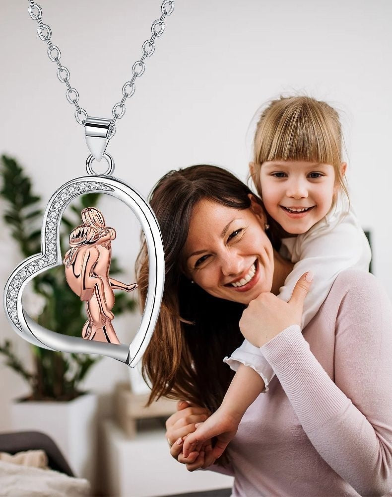Warm Necklace For The Girl In Mother's Arms