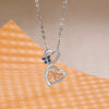 European And American High-grade Ornament Infinite Love Doppel Herz Butterfly Mom Necklace